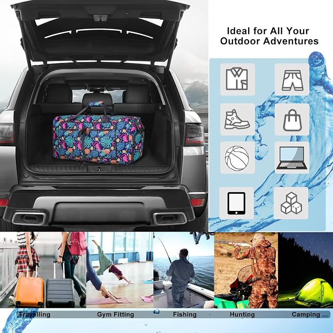 Woogwin Travel Duffel Bag Large Foldable Waterproof Overnight Bag for Beach Swim Bags Pool Sports Gym - Image 7