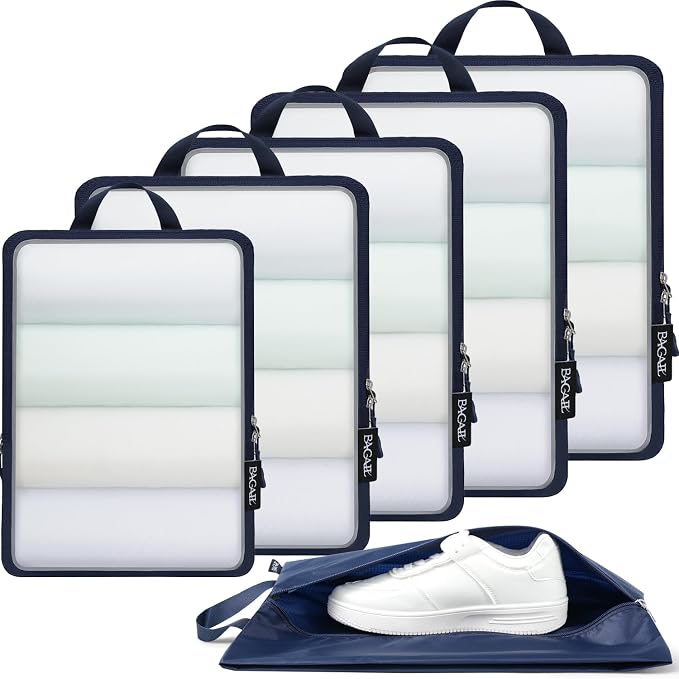 BAGAIL 6 Set Ultralight Compression Packing Cubes Packing Organizer for Travel Accessories Luggage Suitcase Backpack by BAGAIL