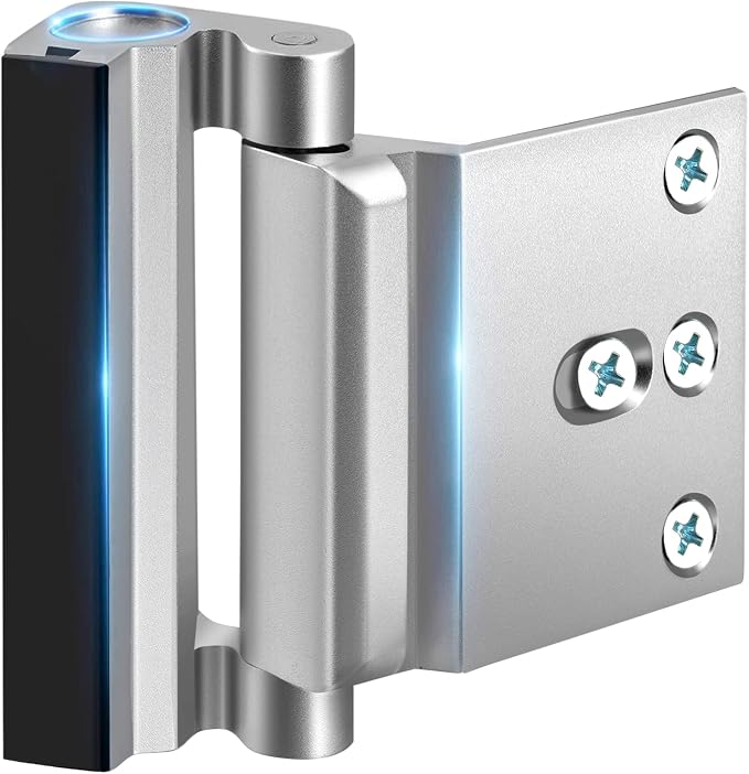 Door Locks for Front Door Kids Safety Home Security Door Reinforcement Lock | Child Proof Door Locks for Inward Swinging Doors, Top Lock Withstands 800 lbs Flip Latch with 8 Screws, Guard Bedroom Patio by WINONLY