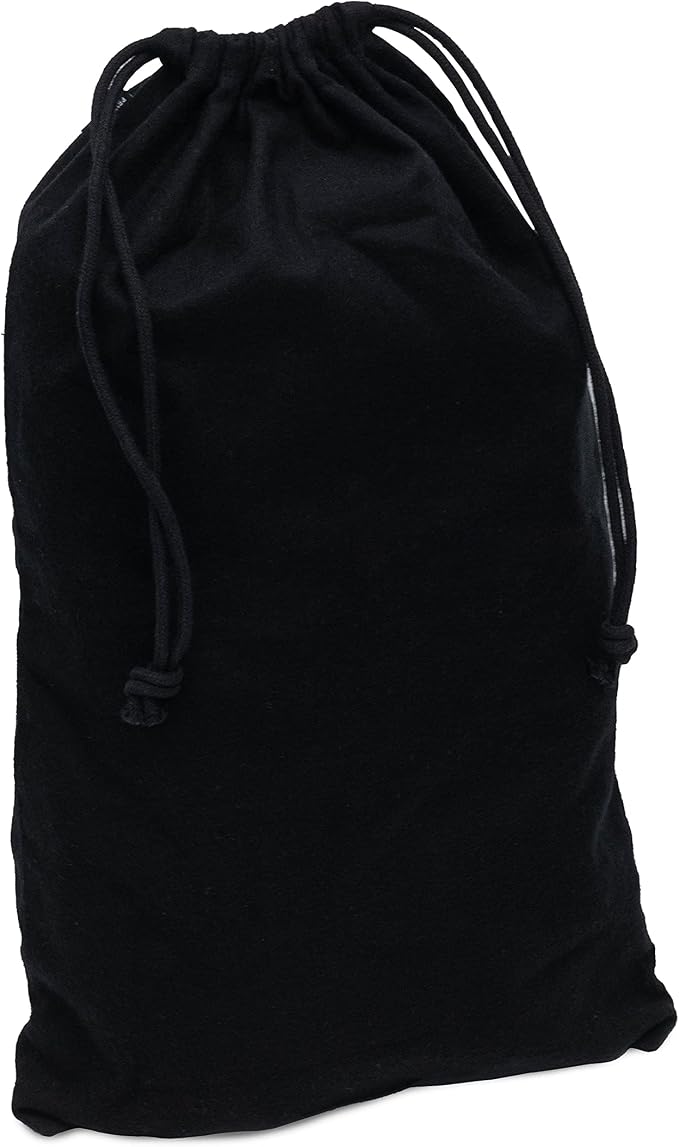 ZENPAC Cloth Bags, Black Duster Flannel Boot Storage with Drawstring Closure, Washable Breathable Cotton Fabric for Shoe, Luggage, 12.5x20.5, 2 Pack - Image 8