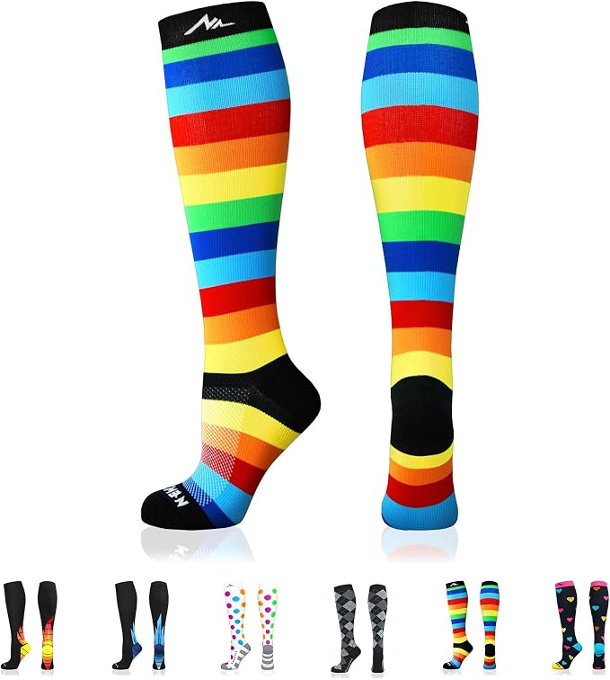 NEWZILL Medical Compression Socks for Women & Men, 20-30 mmHg Knee-High Support for Circulation, All-Day Comfort for Work Travel Running Cycling and Fitness by NEWZILL