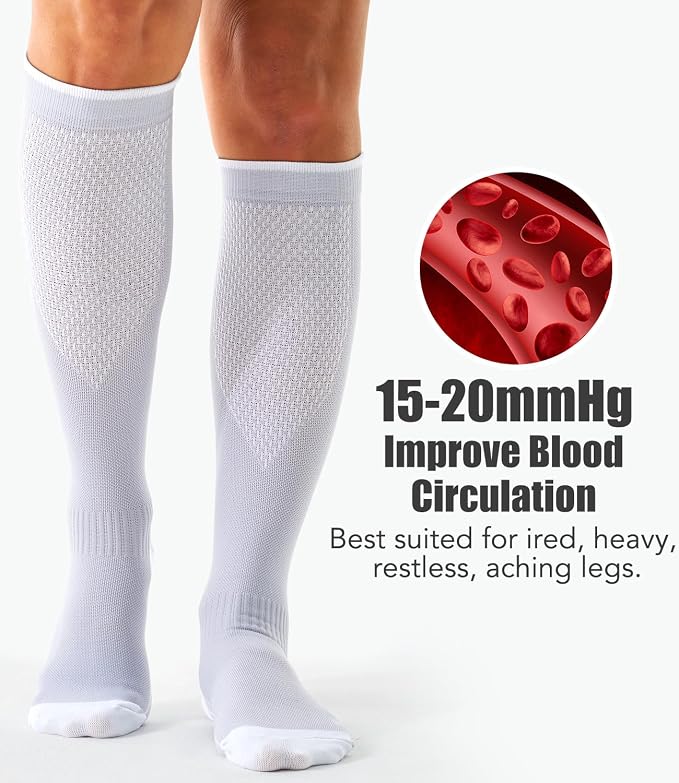3 Pack Medical Compression Sock-Compression Sock For Women and Men Circulation -Best for Running,Nursing,Athletic Sports - Image 2