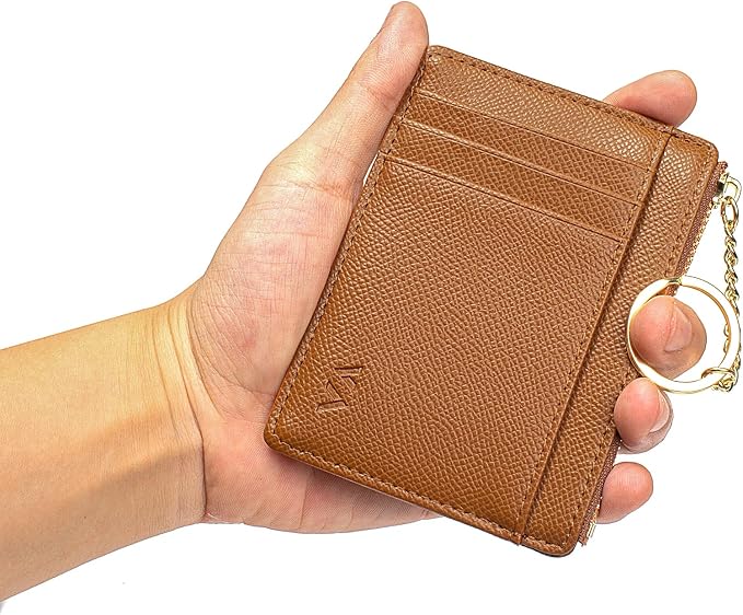 Valentoria Slim RFID Blocking Card Holder Small Pocket Wallet Keychian Zipper Coin Purse Mini Cash & Coin & Cards Case for Women Men | Slim - Image 9