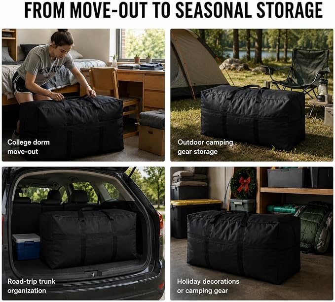 YiKitHom Extra Large Storage Duffle Bag for Travel, Blue Oversized Giant Big Traveling Duffle Bag - Image 7