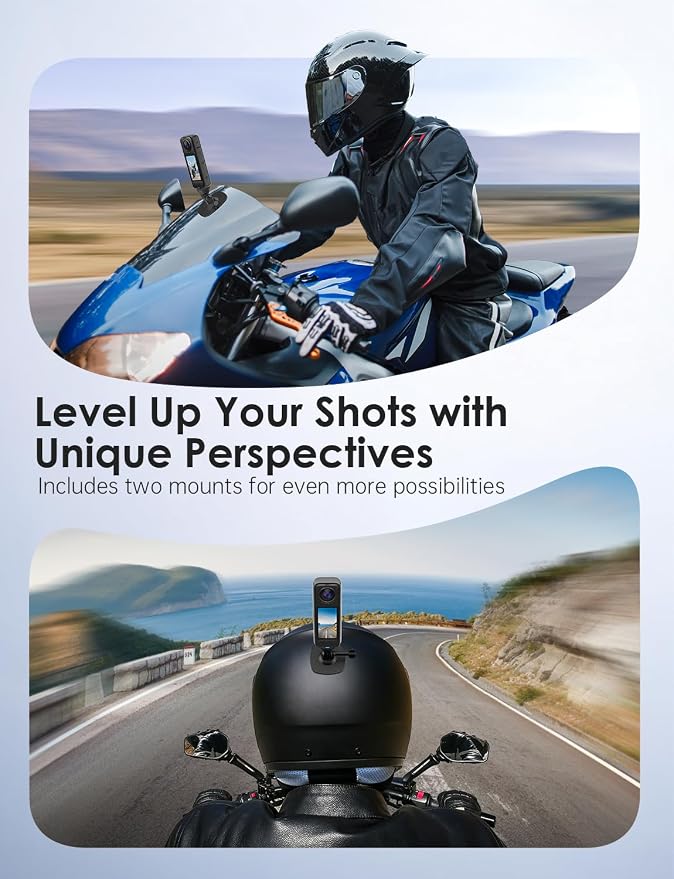2Pcs Flexible Adhesive Helmet Mount for Insta360 X5 for GoPro Hero | 3M strong adhesive mount,motorcycle mount for Osmo action camera,head base kit for insta360 accessories,bike outdoor shooting - Image 3