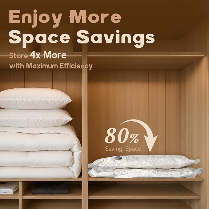 Vacbird Jumbo Vacuum Storage Bags for Bedding, Blanket Storage Space Saver | Jumbo Capacity for Bulky Bedding, Transparent Design, Electric Pump Replaces Vacuum Cleaner for Fast Easy Compression - Image 7