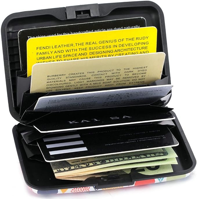 RFID Aluminum Wallet Credit Card Protector Case Holder for Men Women | Mini RFID Aluminum Wallet Credit Cards Holder Business Card Case Metal ID Case for Men Women - Image 2