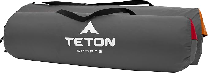 Teton Camping Seat Cushion; Stadium Seat; Office Chair; Car Pad; Inflatable, Orange - Image 13