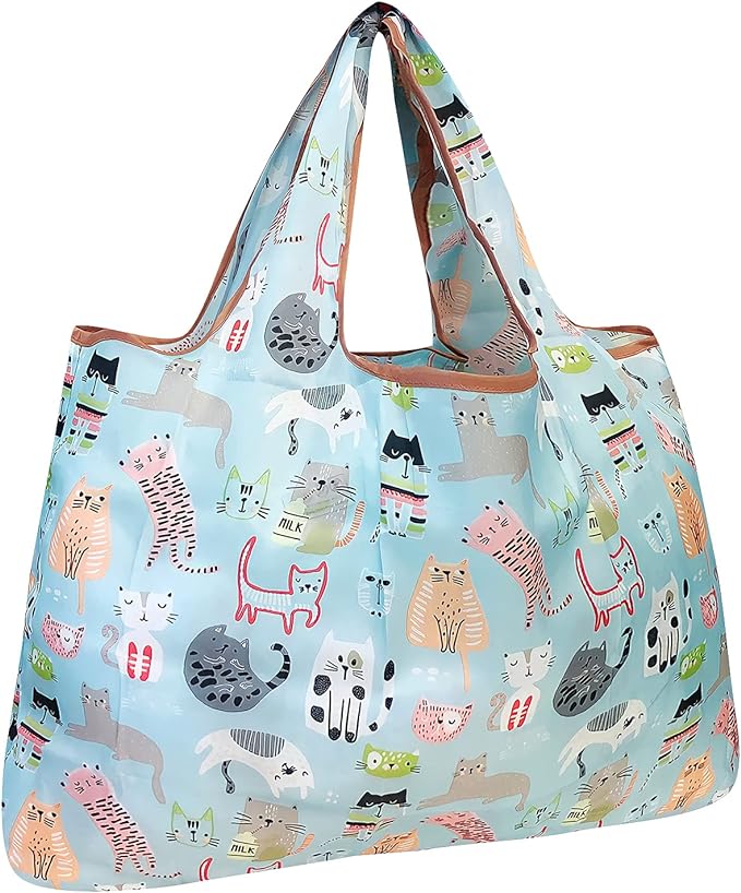 allydrew Large Foldable Tote Nylon Reusable Grocery Bags by allydrew