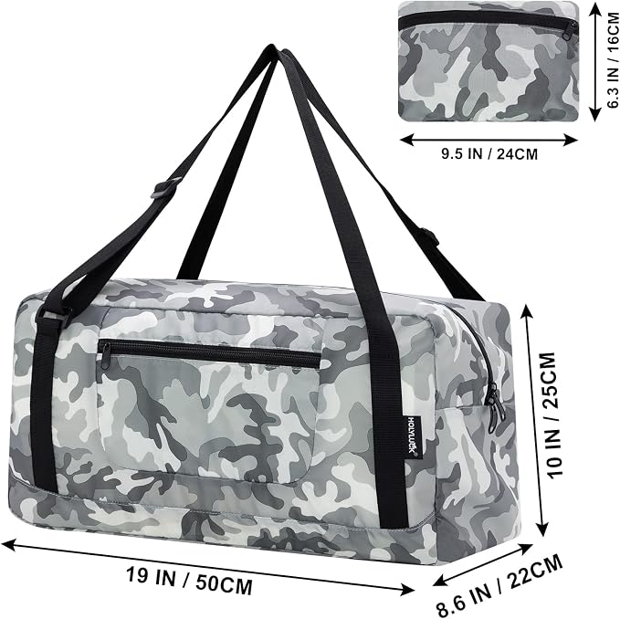 HOLYLUCK Foldable Travel Duffel Bag For Women & Men Luggage Great for Gym (arctic camo) - Image 4