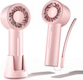 Mini Portable Fan, 3 Speed Handheld Fan with Desktop Base, USB Rechargeable [13H Max Cooling Time], Small Personal Hand Fan Travel Essentials for Women Girls Kids Lash Makeup, Pink by KinYiLOHome