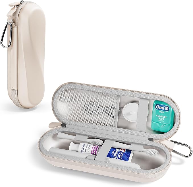 ProCase Electric Toothbrush Travel Case for Oral-B & Philips Sonicare -M | Hard Travel Case for Oral-B 1000/1500/5000/7000 & iO 7/8/9, Philips Sonicare 4100/5100/5300, Fits Full-Size Brushes by ProCase