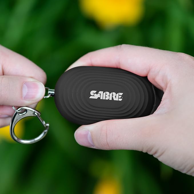 SABRE 2-in-1 Personal Alarm with LED Light, 130dB Personal Safety Siren, Snap Hook for Instant Access, 1,250 Foot (381 Meters) Range, Compact Design for Easy Attachment to Purse, Bag, or Keys - Image 9