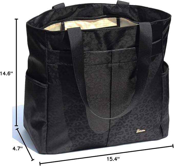 ESVAN Original Floral Tote Bag Large Shoulder Bag with Multi Pockets for Gym Travel Beach Daily Bags - Image 10