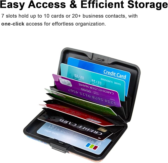 Credit Card Holder Small RFID Blocking Wallet Business Metal Slim Mini Aluminum Hard Case for Women Men - Image 5