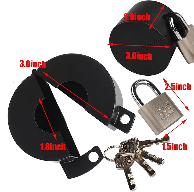Door Knob Lockout Device with Padlock,Cover to Disable The Doorknob, Prevents Turning of Door Knob and Access to Keyhole, Prevents Operating The Knob,Black - Image 6