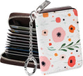 FurArt Zipper Wallet Women RFID Credit Card Holder keychain Wallet | ID Window RFID Blocking Compact Small business 15/16 slots by FurArt