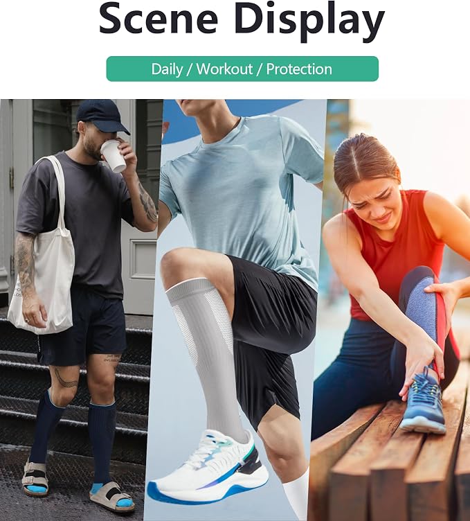 FuelMeFoot 3 Pack Copper Compression Socks - Compression Socks Women & Men Circulation - Best for Medical,Running,Athletic - Image 2