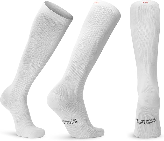 DANISH ENDURANCE Light Compression Socks, 14-18 mmHg, 1 & 3-Pack | Light Compression Socks, Organic Cotton Blend, 14-18 mmHg Graduated Support for Work, Travel & Everyday Comfort, Unisex by DANISHENDURANCE