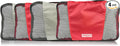 Medium Packing Cubes for Travel - 4 Piece Luggage Organizer Cubes for Carry On Luggage Backpack and Carry On Suitcase with Unique Number and Color Coded System - Dual Zippers, Top Handle, Red and Grey by Compass+Rose+Travel+Accessories
