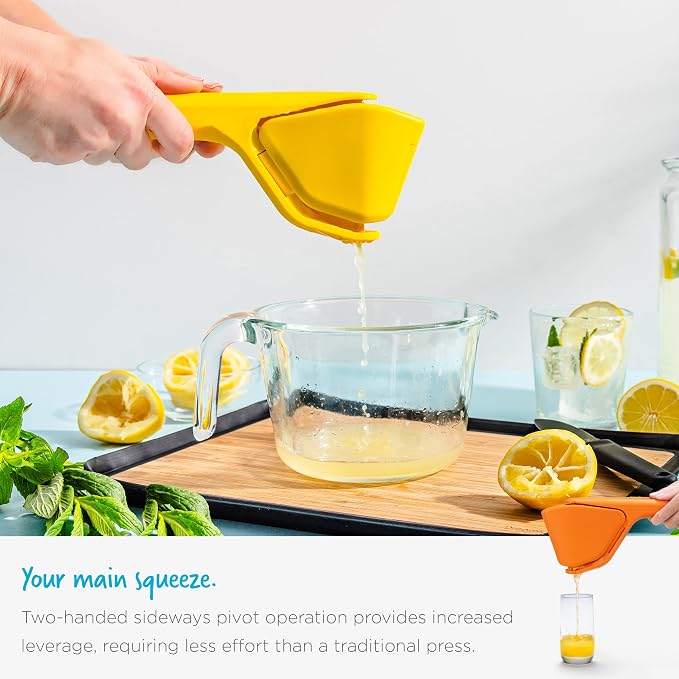 Dreamfarm Fluicer Fold-Flat Citrus Juicer - Lemon Easy, manual fresh lemon juice squeezer with pip catcher, suits lemons and limes, compact storage, 10" | Space-saving storage, gets every last drop - Image 5
