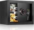 Small Safe for Home, Mini Safe Box for College Dorm Room | 9.8''Dx13.8''Wx9.8''H, Alarm System, LED Light, Wall/Floor Mountable Hidden Safes for Cash, Jewelry, Medicine by BuildYourSafekeepingSystem