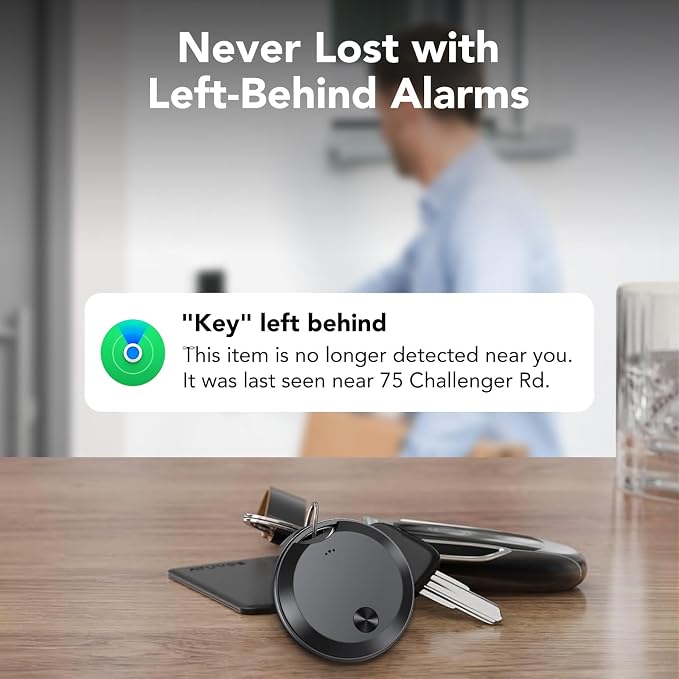 Air Tracker Tags-4 Pack: Smart Bluetooth Tracker, Item Finder Works with Apple Find My (iOS Only) App, Trakcer Tag Locator for Keys, Luggage, Satchel, weTag mini. (Not for Android Devices) - Image 5