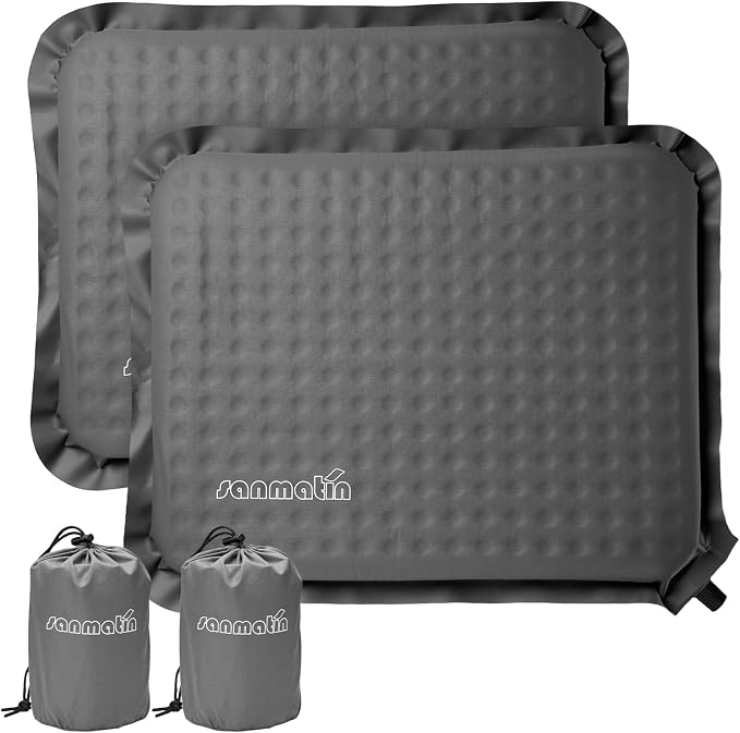 Airplane Travel Seat Cushion. 2, Grey | Inflatable seat cushion for stadium, camping,outdoors.Sondur travel cushion for airplane by Unknown