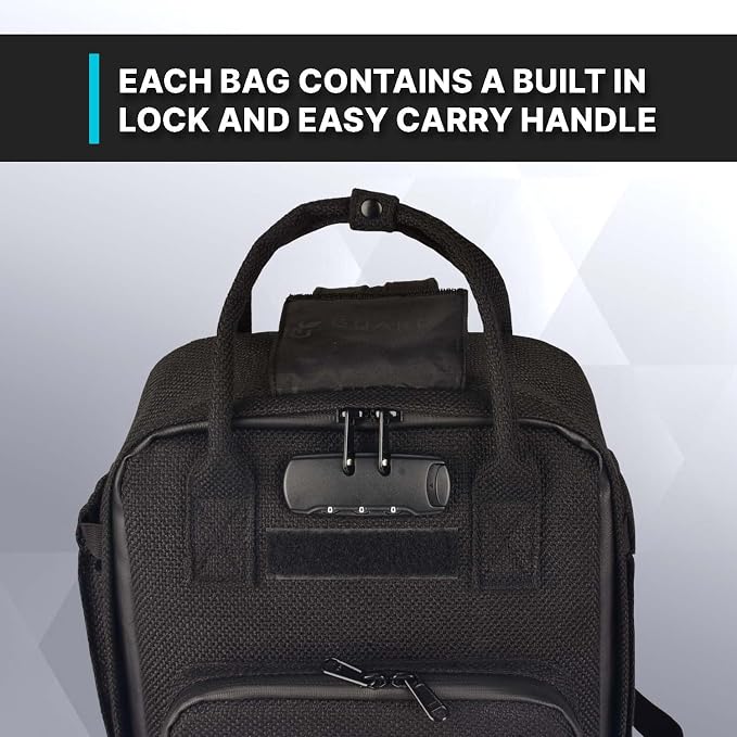 Herb Guard Black Mini Locking Backpack - With Built in Tray, YKK Zippers and More - Doubles as a Shoulder Sling Bag - Image 5