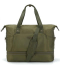Missnine Weekender Bag for Women, Foldie Travel Bag Expandable with Shoes Compartment Travel Duffel 50L Carry on Overnight Gym by Missnine