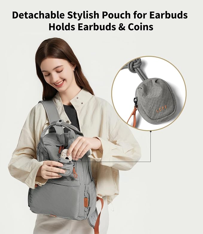 Lightweight Travel Backpack for Women, Anti-Theft Waterproof Hiking Backpack Outdoor Business Casual Daypack 14'' Laptop Work Backpack - Image 3