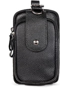 Leather Waist Pack Phone Belt Bag for Men Loop Holster Wallet Cellphone Case Pouch Pack Clip Money Purse by Hebetag