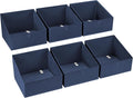 DIMJ Closet Storage Bins 6 Pack - Fabric Trapezoid Closet Organizer Bin, Foldable Storage Baskets for Shelves, Shelf Organizer, Clothing Storage Box for Toys, Books, Towel, Clothes by DiMJ
