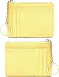Valentoria Slim RFID Blocking Card Holder Small Pocket Wallet Keychian Zipper Coin Purse Mini Cash & Coin & Cards Case for Women Men | Slim by VALENTORIA