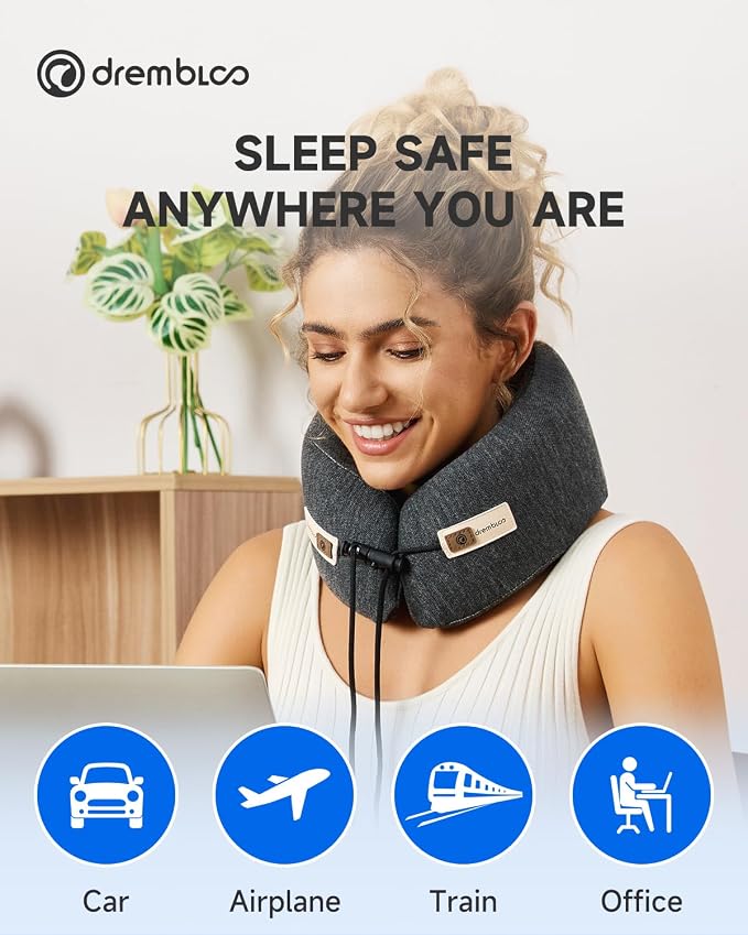 Travel Neck Pillow for Airplane, Premium Memory Foam 360° Ergonomic Support for Sleeping on Long Flights, Compact Portable Sleep Essential with Comfortable Cover for Cars, Office Naps & Home Use - Image 8
