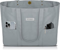 HOMESPON Large Canvas Tote Bag, Magnetic Work Laptop Pack for Women | Everything Bag, Multi Pockets, Internal Laptop Sleeve by HOMESPON