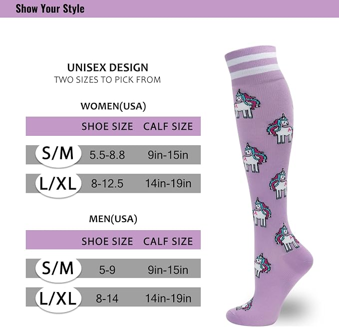 fenglaoda Compression Socks for Women Men 3 Pairs Graduated Compression Support Circulation Socks for Nurses - Image 2