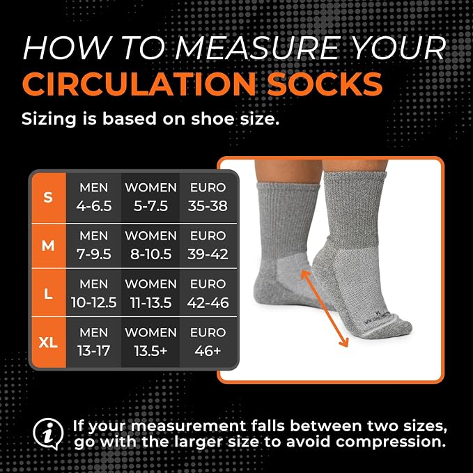 Incrediwear Circulation Socks – Women’s & Men’s Crew Socks for Foot Circulation - Image 3