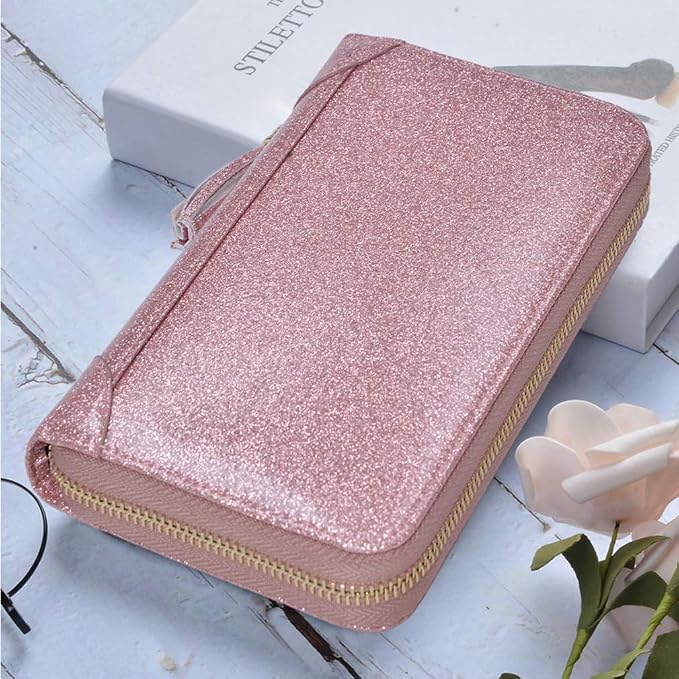 Easyoulife Credit Card Holder Wallet Womens Zipper Leather Case Purse RFID Blocking - Image 2