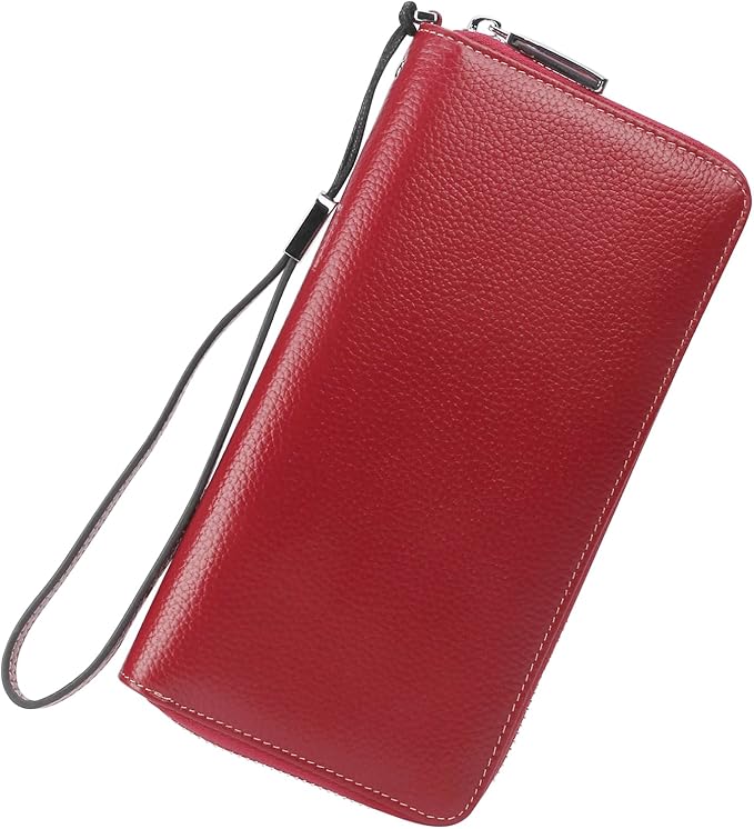 Small Compact Women Wallet RFID Blocking Genuine Leather Bifold Purse with ID Windows by Lavemi