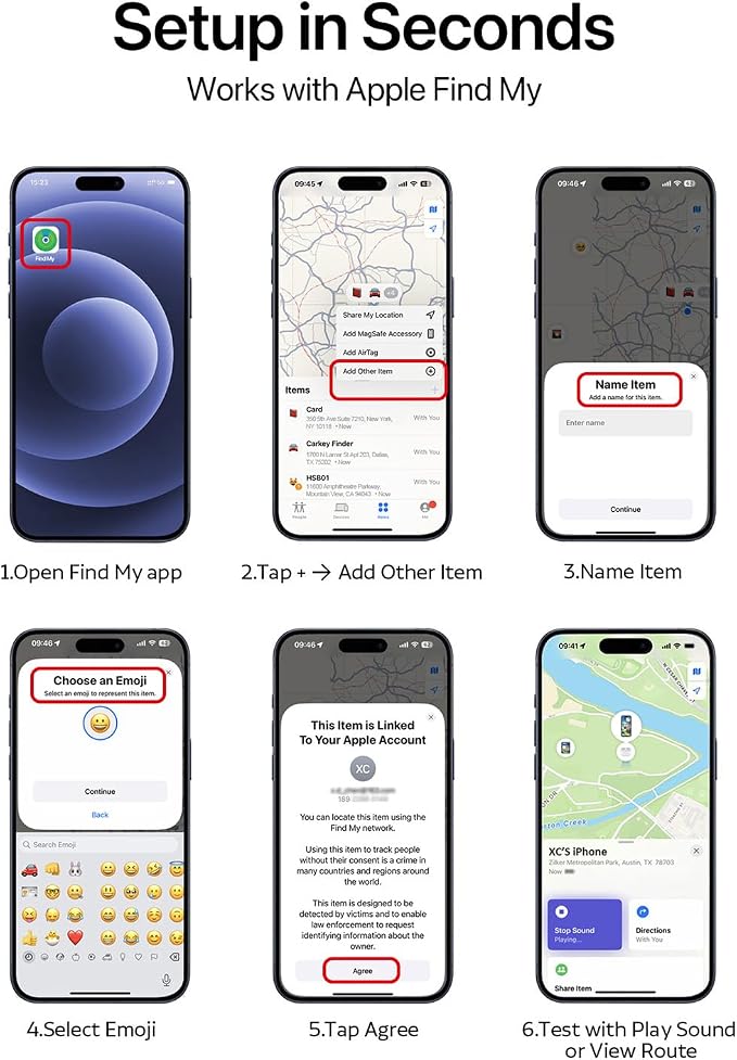 Wallet Tracker Card, Apple MFi Certified, Works with Apple Find My (iOS Only), Rechargeable Wireless Charging Slim Bluetooth Smart Tracking Card, Item Finder for Key, Passport, Luggage, Bag - Image 2