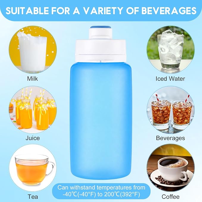 LemonRoad 4 Pcs 19 oz Silicone Collapsible Water Bottle, Multicolored | Portable Foldable Water Bottle, Leakproof, Carabiner, Reusable, Lightweight, for Travel Sport Hiking Camping Cycling Office - Image 7