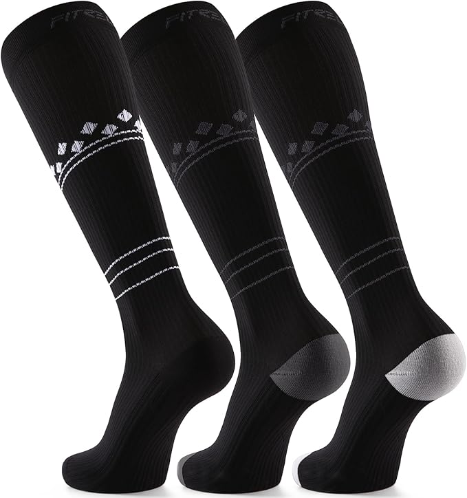 FITRELL 3 Pairs Compression Socks for Women and Men 20-30mmHg-Circulation Support Socks by FITRELL