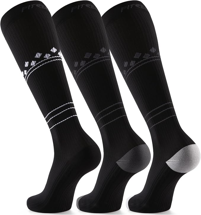 FITRELL 3 Pairs Compression Socks for Women and Men 20-30mmHg-Circulation Support Socks by FITRELL