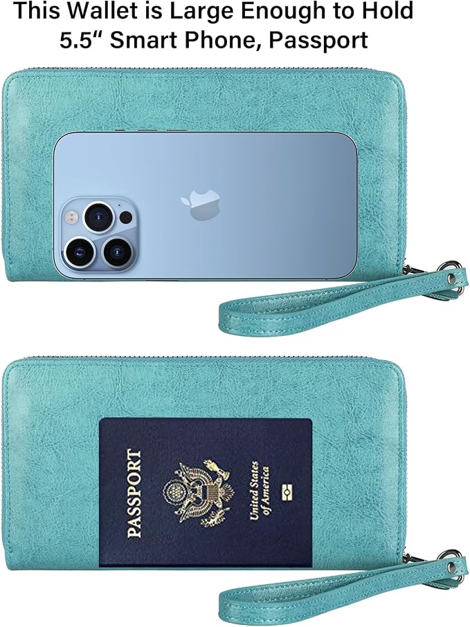 Small Compact Women Wallet RFID Blocking Genuine Leather Bifold Purse with ID Windows - Image 7
