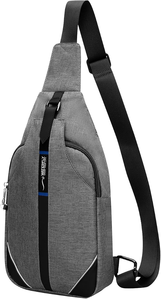 WATERFLY Medium Crossbody Sling Backpack Anti Theft Backpack for Traveling Chest Shoulder Bag by Waterfly