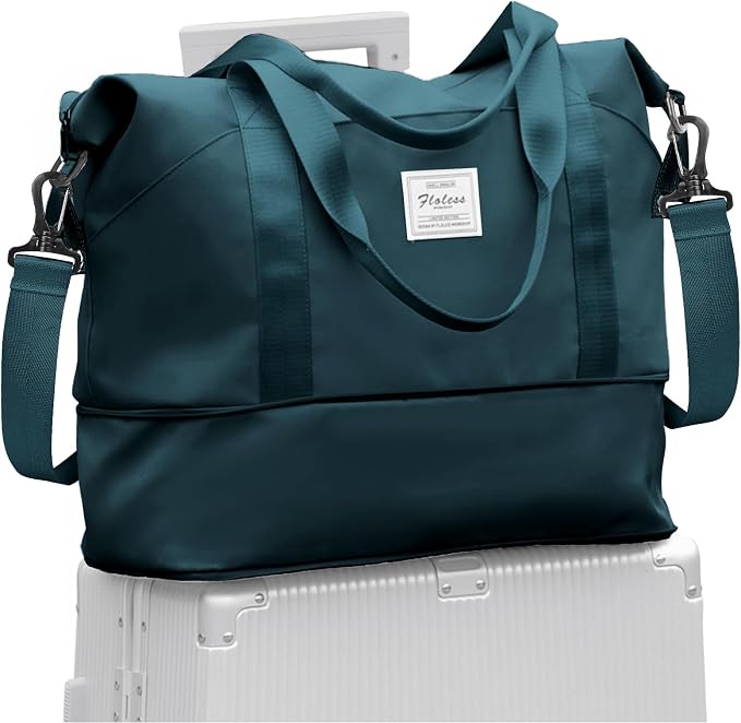 Travel Duffel Bag, Sports Tote Gym Bag, Shoulder Weekender Overnight Bag for Women by WONHOX