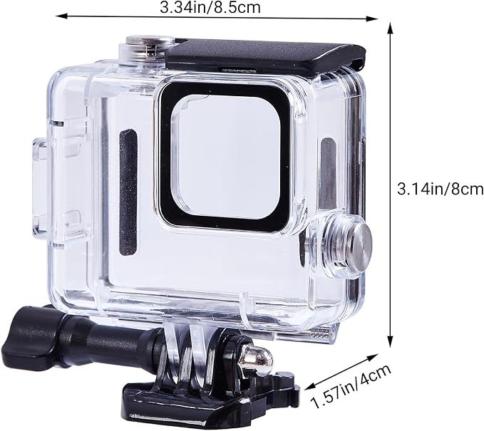 Waterproof Case for GoPro Hero 4K, 196FT/60M Underwater Photography Diving Housing Accessories Kit with Action Camera Protector Mount, Compatible with Surfing, Snorkeling, Scuba - Image 5