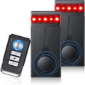 108dB Car Alarm System, Car Anti-Theft Vibration Sensor Alarm & Red Light, Wireless Remote Anti Theft Vehicle Device with Magnetic Install Design for RV, SUV, Truck by LNKERCO
