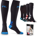 POWERLIX Compression Socks for Women & Men (Pair) for Neuropathy Swelling Pain Relief 20-30 mmHg Medical Knee-high Stockings by POWERLIX